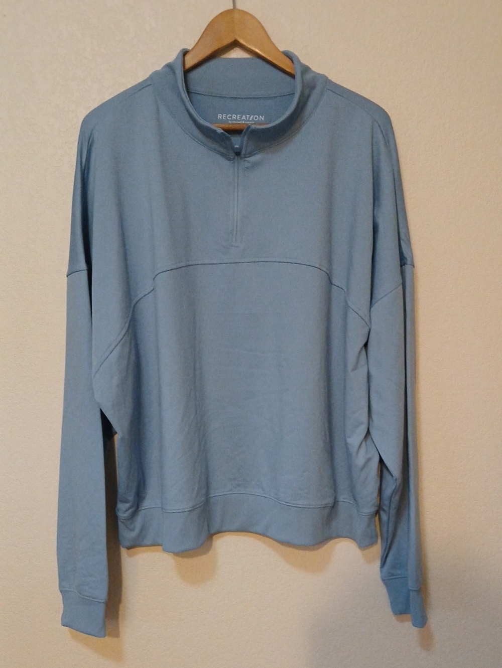 Recreation By Thread And Supply Blue Quarter Zip Pullover